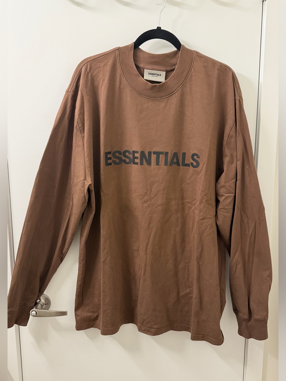 ESSENTIALS Men's Long Sleeve Shirt - Brown